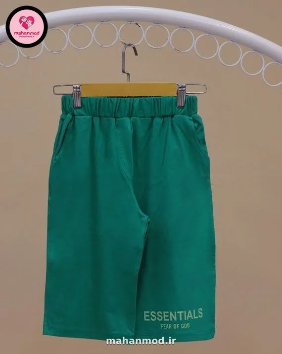شلوارک Essentials ماهان مد بچه گانه سبز بنتون جنس سوپر پنبه فول لایکرا