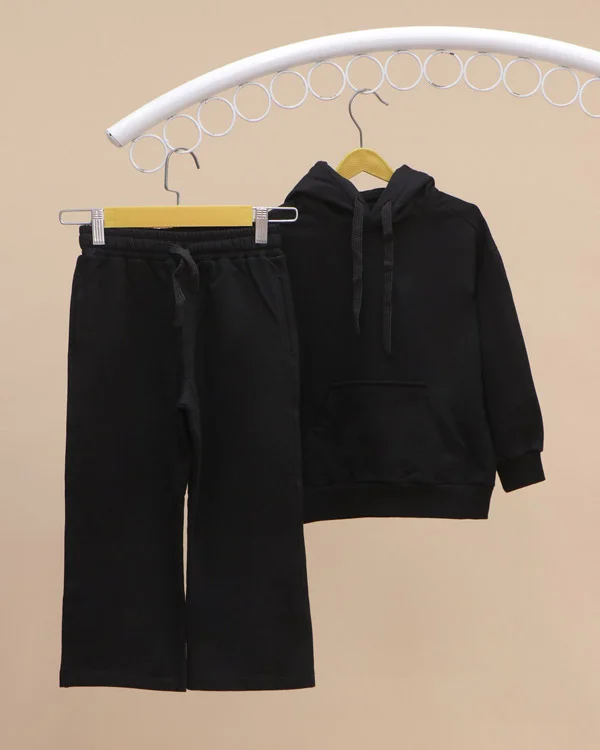 هودی شلوار بچه گانه داخل کرک Black