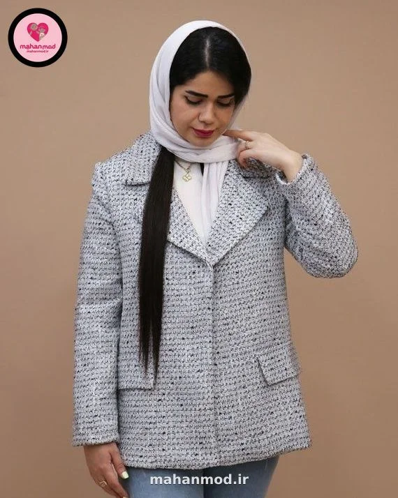 کت زنانه شانل آستردار 400 جنس شانل گرماژ 450 سایز 1 تا 3 | ماهان مد