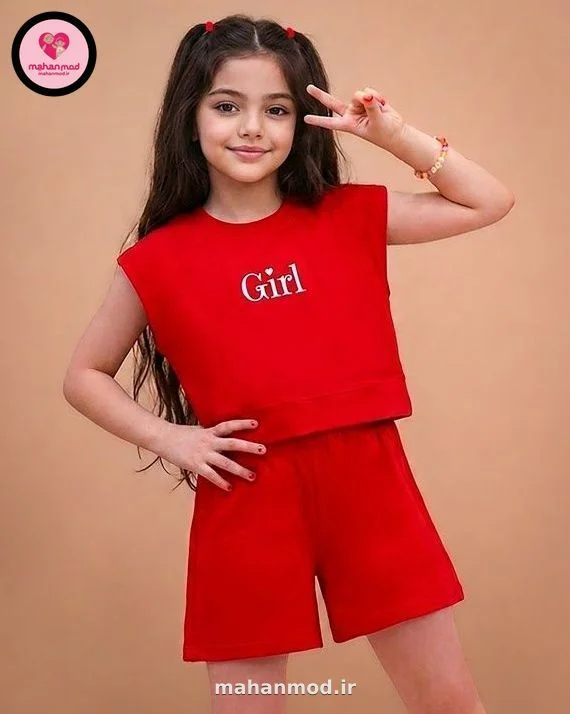 کراپ شلوارک دخترانه GIRL جنس سوپر پنبه فول لایکرا
