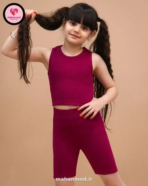 کراپ شلوارک کشبافتی بچه گانه جنس کشبافت نخ پنبه سایز 40 تا 65 | ماهان مد