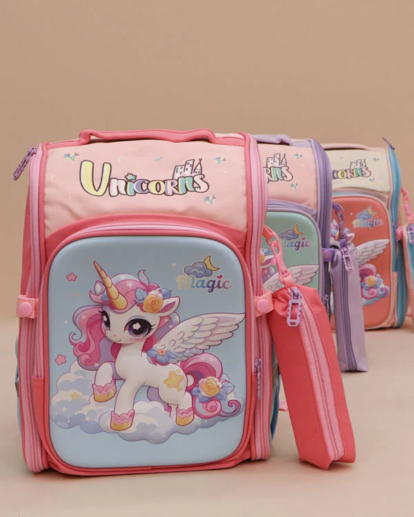 کوله پشتی unicorns بچه گانه جنس برزنت ضخیم سایز 22 زنانه | unicorns | ماهان مد